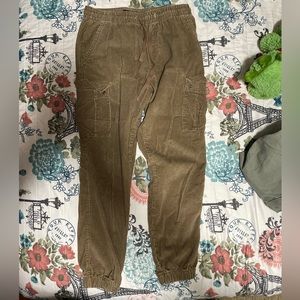 Cargo jogger pants men medium brown
